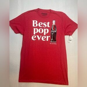 Coca-Cola Best Pop Ever Graphic Tee Red Large Coke T-Shirt